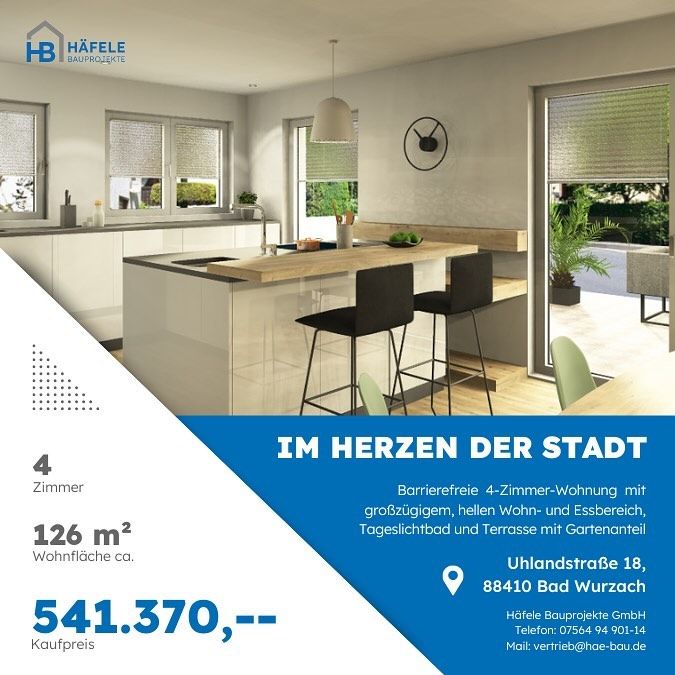 Neubauprojekt inmitten der Stadt!
Barrierefreie…